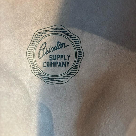 BRIXTON Hat 100% Wool 56 cm Band Bow Grey Round Top - Picture 5 of 7